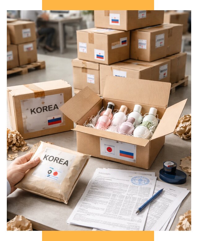Доставка косметики из Кореи от 8607 р. под ключ | СетСервис-Бсл