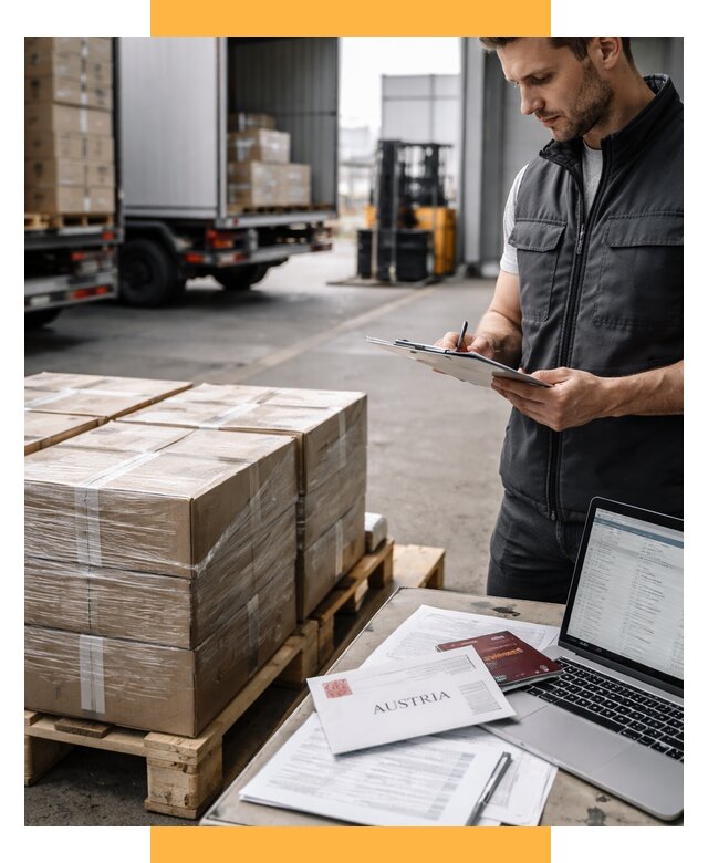 Доставка в Австрию от 65819 р. Логистика и экспорт СетСервис-Бсл